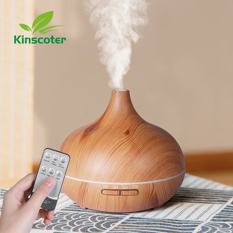 Aromatherapy Essential Oil Diffuser Wood Grain Ultrasonic Air Humidifier