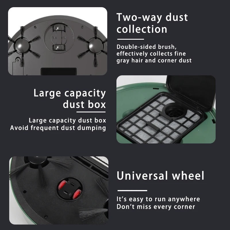 3 In 1 Robotic Smart Sweeping Wireless Vacuum Cleaner